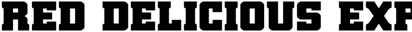 Red Delicious Expanded Expanded font