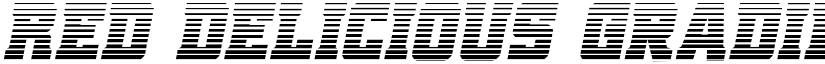 Red Delicious Gradient Italic Italic font