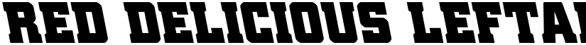 Red Delicious Leftalic Italic font