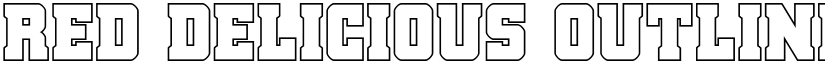 Red Delicious Outline Outline font