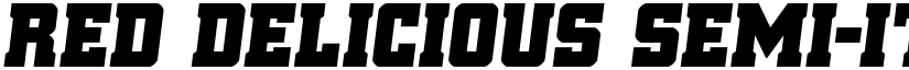 Red Delicious Semi-Italic Semi-Italic font