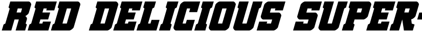 Red Delicious Super-Italic Italic font