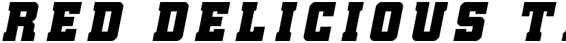Red Delicious Title Italic Italic font