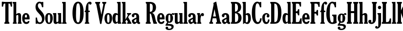 The Soul Of Vodka Regular font