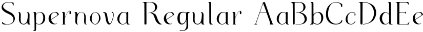 Supernova Regular font