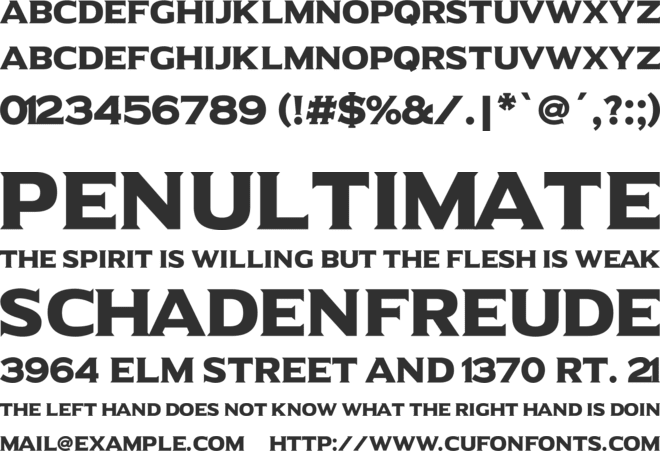 Universal Serif font preview