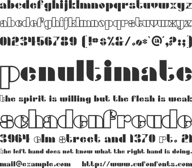 Densmore font preview