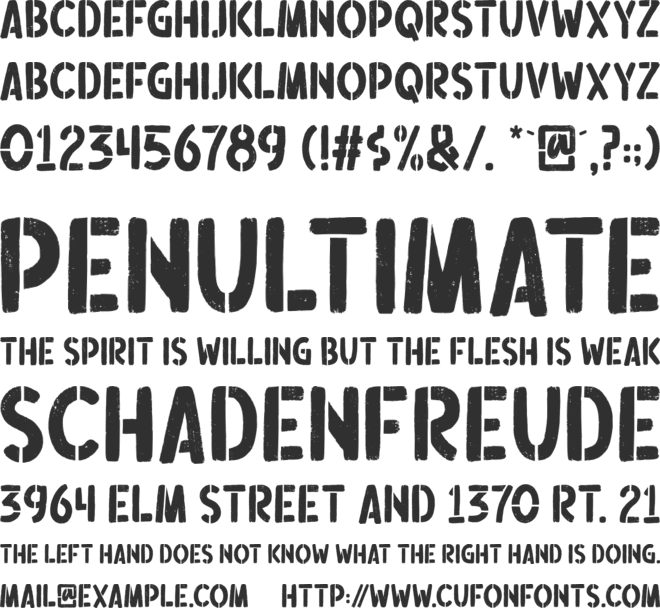 Ouders font preview