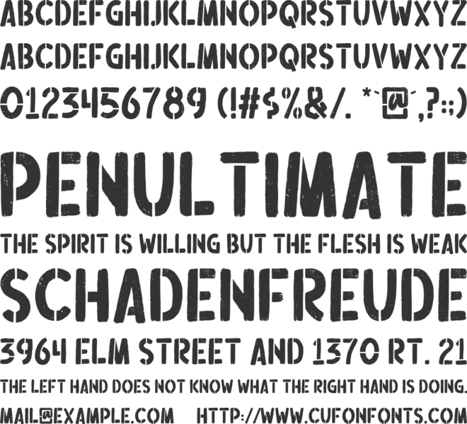 Ouders font preview
