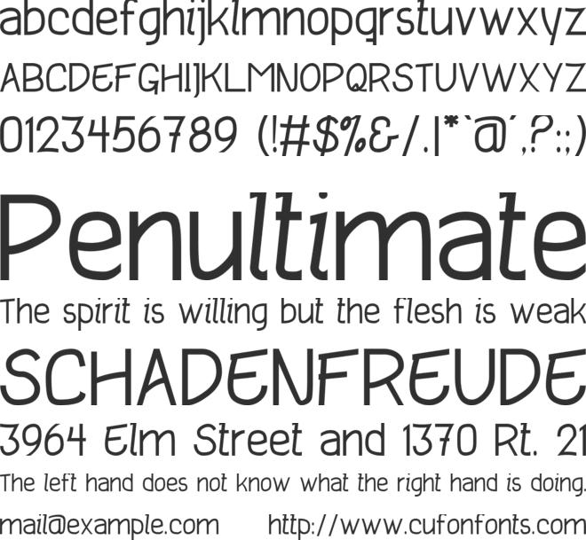 Ponderatta™ font preview