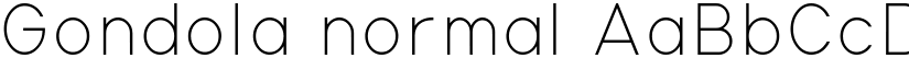 Gondola normal font