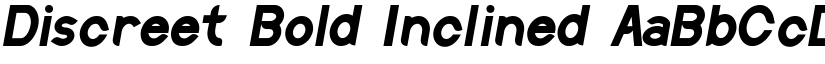 Discreet Bold Inclined font