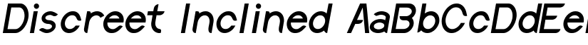 Discreet Inclined font