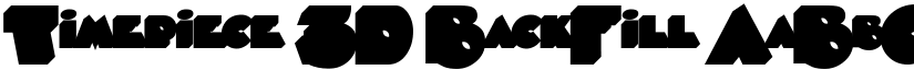 Timepiece 3D BackFill font