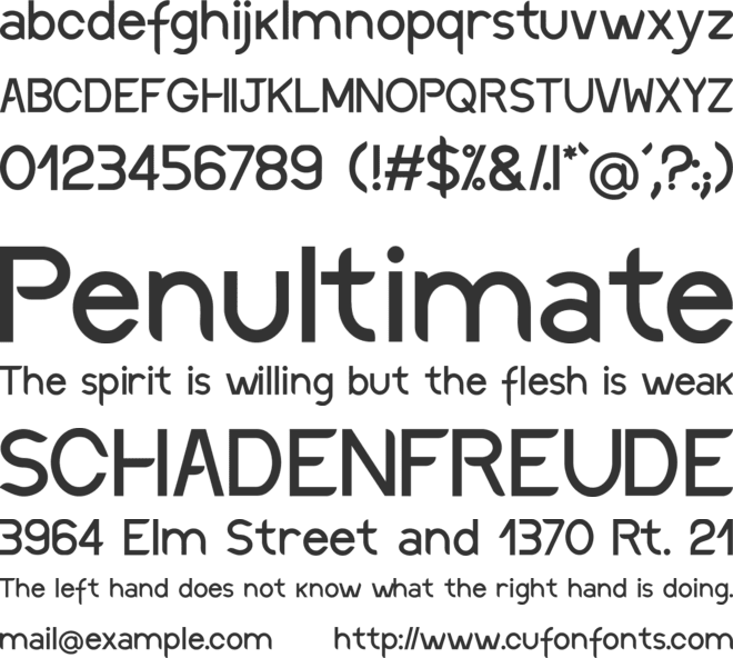 Discreet font preview