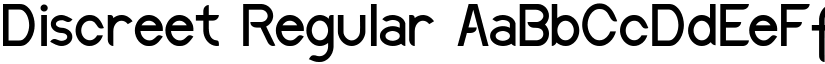 Discreet Regular font