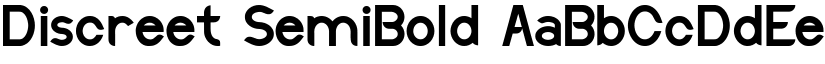 Discreet SemiBold font