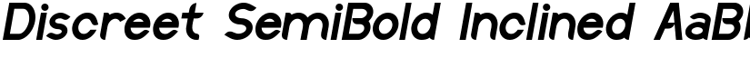 Discreet SemiBold Inclined font