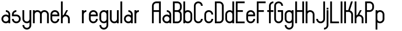 asymek regular font