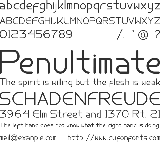 THEONE font preview