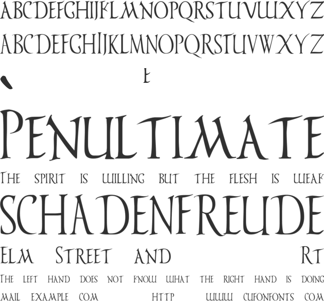 Vespasiano font preview