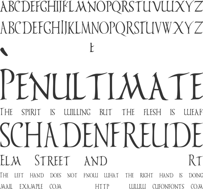 Vespasiano font preview