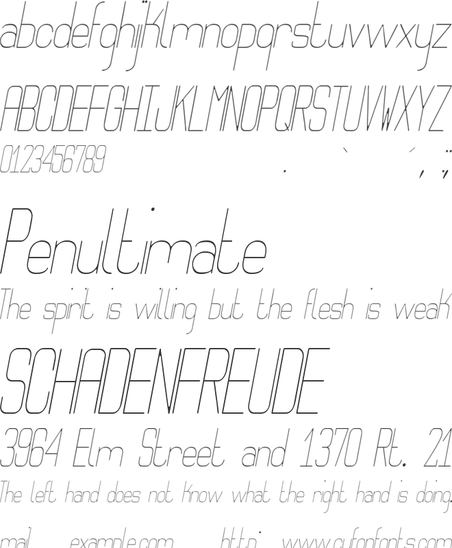 Puente Estrecho St font preview