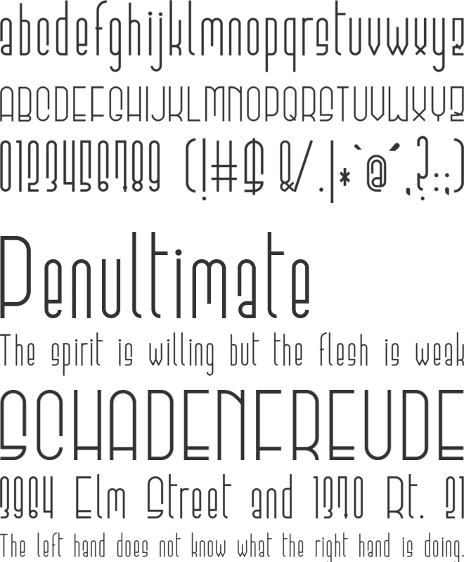 Elevant (by pelash) font preview