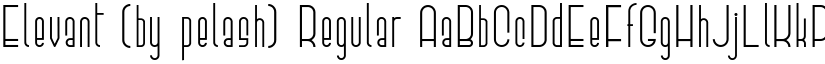 Elevant (by pelash) Regular font