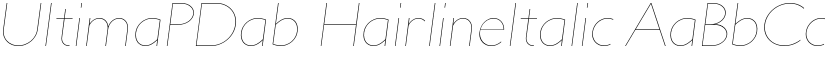 UltimaPDab HairlineItalic font