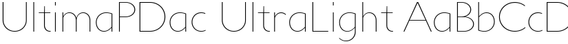 UltimaPDac UltraLight font