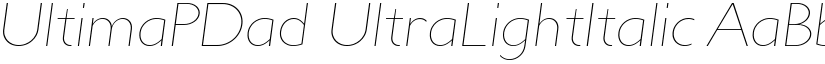 UltimaPDad UltraLightItalic font