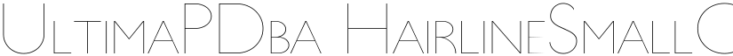 UltimaPDba HairlineSmallCaps font