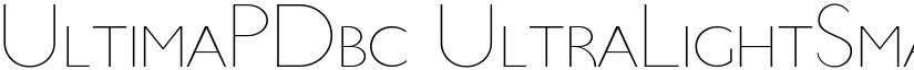UltimaPDbc UltraLightSmallCaps font