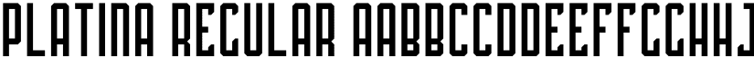 PLATINA Regular font