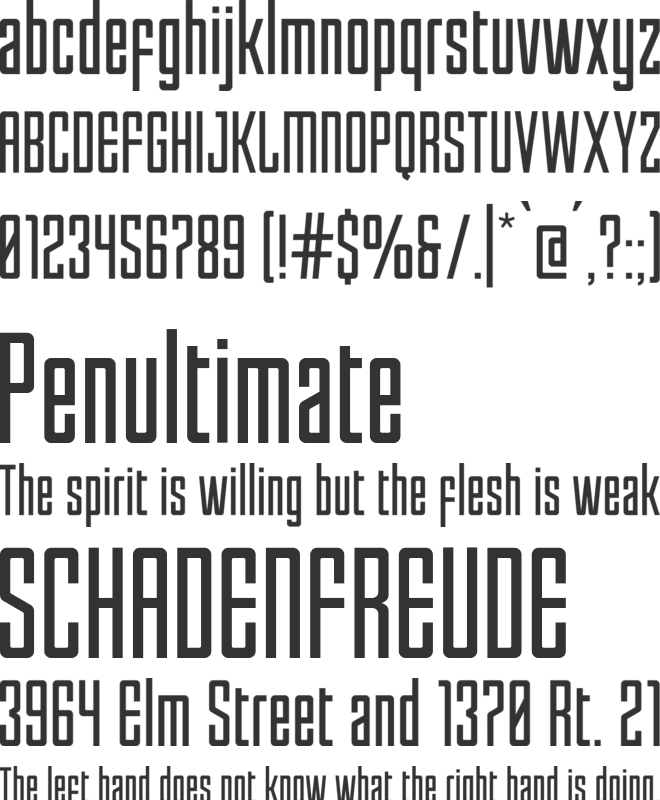Enfatica font preview