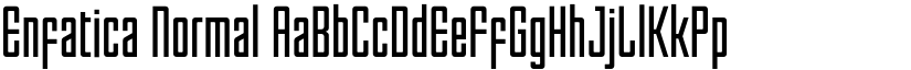 Enfatica Normal font