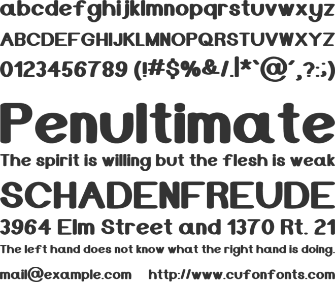 Mr font preview