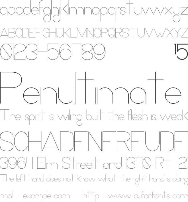 La Quince de Mayra font preview