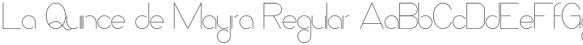 La Quince de Mayra Regular font