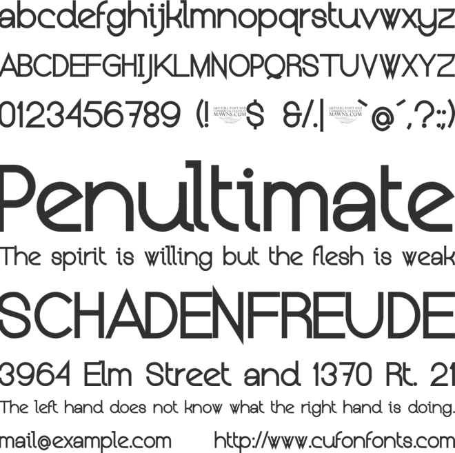 Kerater font preview
