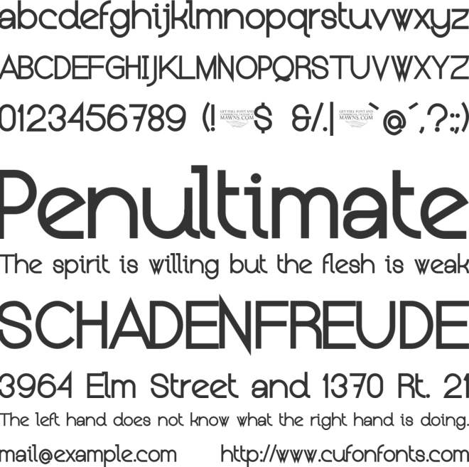 Kerater font preview
