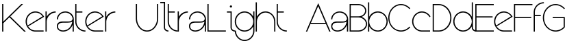 Kerater UltraLight font