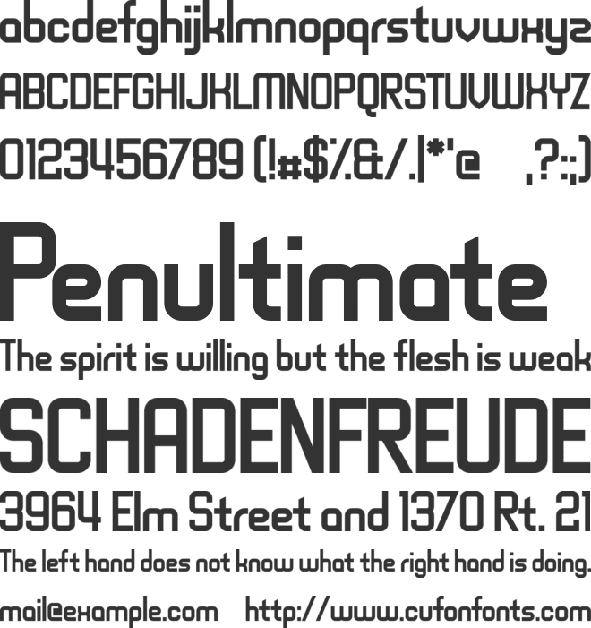 Uplifting font preview