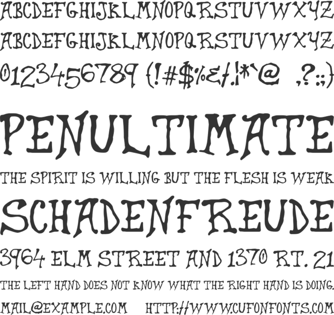 Dragon Harbour font preview