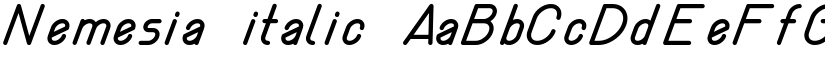 Nemesia italic font