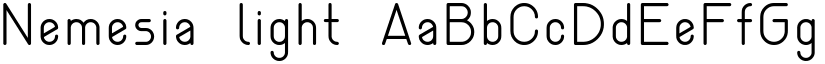 Nemesia light font