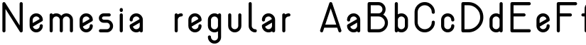 Nemesia regular font