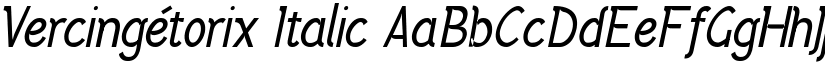Vercingétorix Italic font