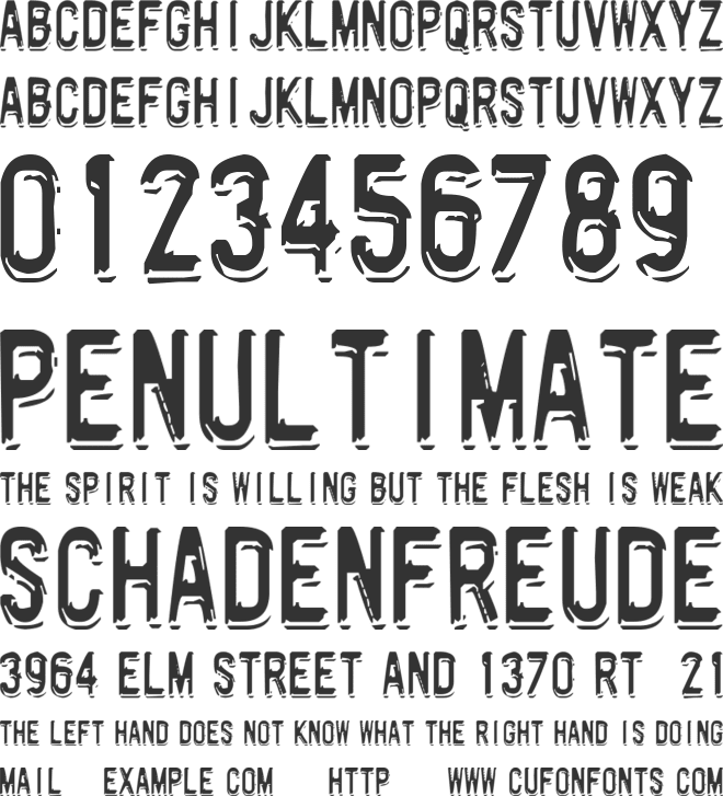 Motorway font preview